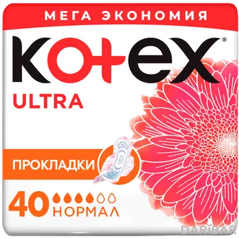Прокладки гигиенич Kotex Ultra НетКвадро Нормал 40 шт