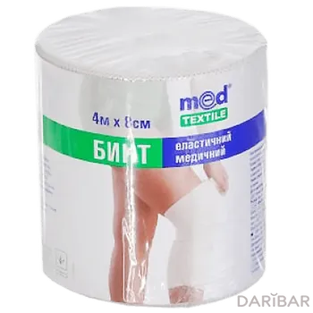 Бинт эластичный медицинский средней растяжимости (ширина 80 мм) 02х80х4