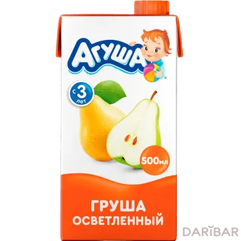 Cок Агуша 500 мл Груша осветленный