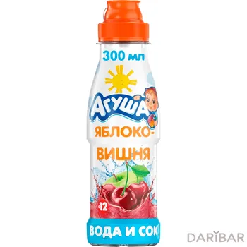 Вода и сок Агуша 0,3 л Яблоко/вишня ПЭТ