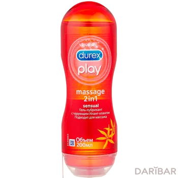 Durex Play Mssage 2 в 1 Гель-лубрикант с чарубщим иланг-илангом подходит для массажа 200 мл