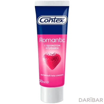 Contex Romantic интимный гель-смазка с ароматом клубники 30 мл