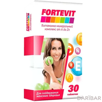 Fortevit для женщин витаминно-минеральный комплекс от А до Цинка № 30