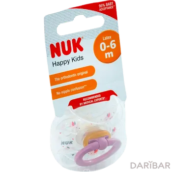 Nuk соска пустышка латексная 0-6мес