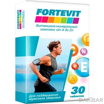 Fortevit для мужчин витаминно-минеральный комплекс от А до Цинка № 30