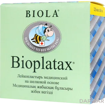 Bioplatax Лейкопластырь медицинский на щелковой основе 2,5*10