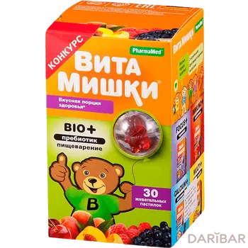 ВитаМишки Био+пребиотик жев пастилки № 30