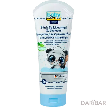 Средство д/купания babyline 3в1 200 мл
