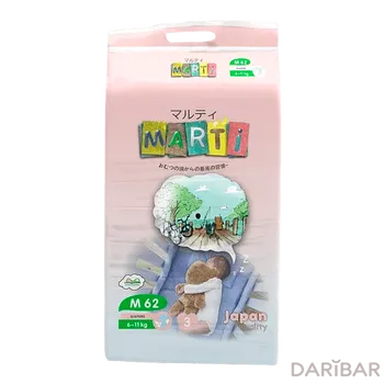 MARTI подгузники размер 3 (6-11 кг) М 62