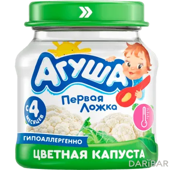 Пюре овощное Агуша 80 г Капуста цветная С/Б