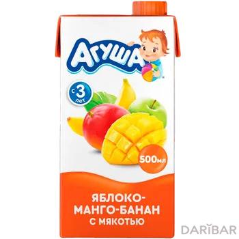 Сок Агуша яблоко-манго-банан 500 мл