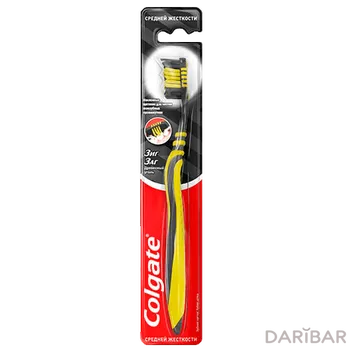 COLGATE ЩЕТКА ЗИГЗАГ ДРЕВЕСНЫЙ УГОЛЬ 2+1