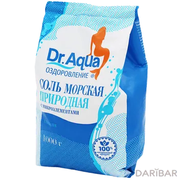 Dr.Aqua соль для ванн морская природная 1000 г