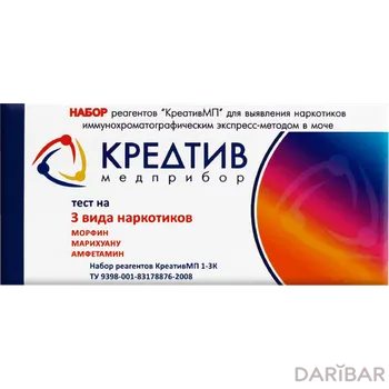 КРЕАТИВ МЕДПРИБОР Тест на 3 вида наркотиков