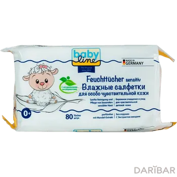 Влажные салфетки Baby line с экстрактом миндаля 80 штук