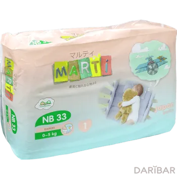 MARTI подгузники размер 1 (0-5 кг) NB 33 шт
