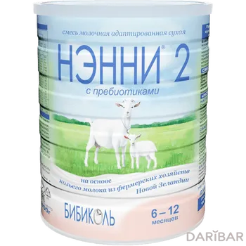 Нэнни 2 смесь на основе натурального козьего молока с пребиотиками 6-12 мес 800 г