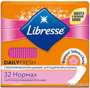 Прокладки Libresse Dailyfresh Normal Plus ежедневные 32 шт