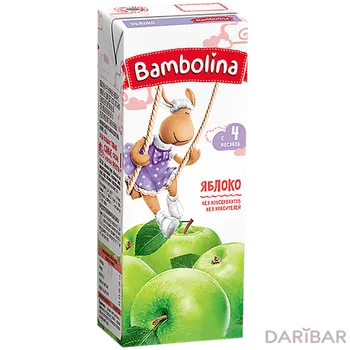 Сок Bambolina 200 мл яблоко от 4 мес
