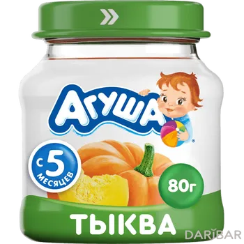 Пюре овощное Агуша 80 г Тыква С/Б