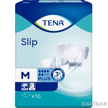 TENA Slip Plus подгузники для взрослых размер Medium 10 шт