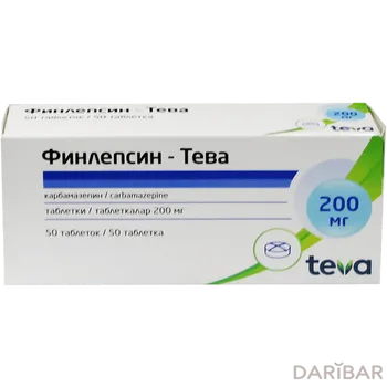 Финлепсин-тева 200 мг № 50 таблетки