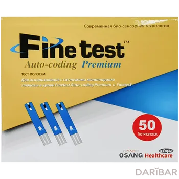 Osang тест-полоски для глюкометра Finetest Auto Coding Premium № 50