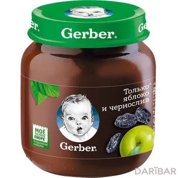Gerber пюре яблоко и чернослив 130 гр