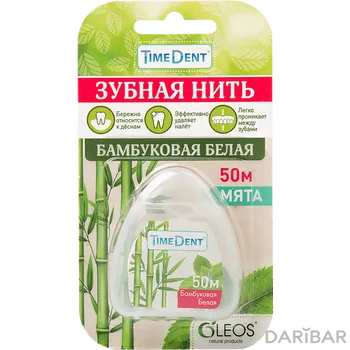 Зубная нить бамбуковая белая 50 м