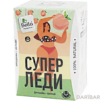 Супер леди фиточай со вкусом персик 2 г № 20