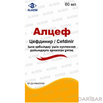 Алцеф 250 мг/5 мл 60 мл суспензия