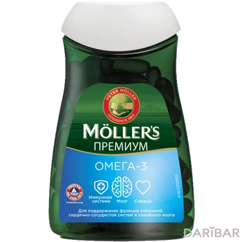 ORKLA Мёллер премиум Омега-3 капсулы № 60
