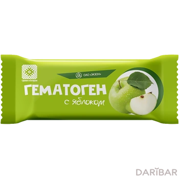 Гематоген с яблоком Плитки 40 г № 1