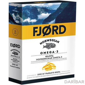 Фьорд норвежская омега-3 1000 мг капсулы № 30