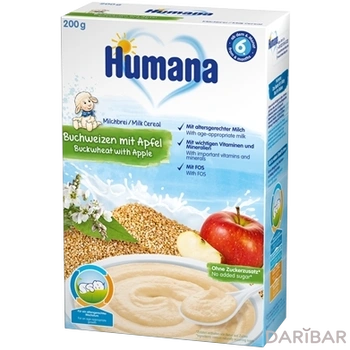 Humana Молочная каша гречневая с яблоком 200 г
