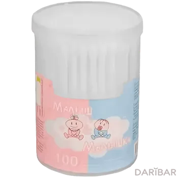 Палочки ватные Малыш & малышка 100 шт стакан