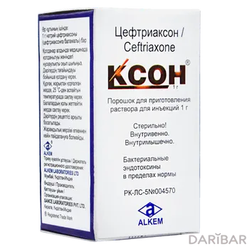 Ксон порошок для инъекций флакон 1 г № 1