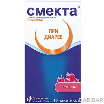 Смекта порошок для приготовления.сусп для приёма внутрь 3 г клубника № 10