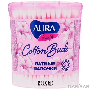 Ватные палочки aura 100 шт стакан
