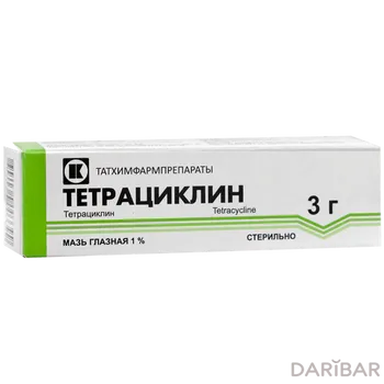 Тетрациклин 1% 3 г гл мазь