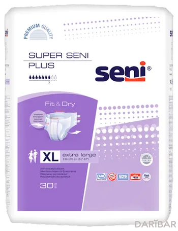 Подгузники д/взрослых Seni Super Plus Extra Large разм№4 30 шт/ночные