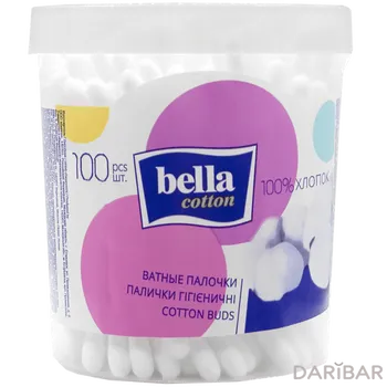 Bella Палочки ватные кругл.пласт.упаковка № 100