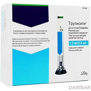 Трулисити 1,5 мг шприц-ручка 0,5 мл раствор № 4