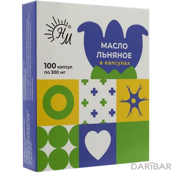 Масло льняное мирролла 300 мг капсулы № 100