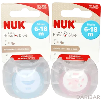Nuk for nature соска пустышка силиконовая 6-18мес 2 шт