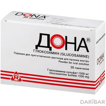 Дона 1500 мг № 20 порошок для приготовления раствора для приёма внутрь