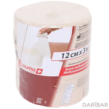 Бинт эластичный Lauma 12 см х 3м