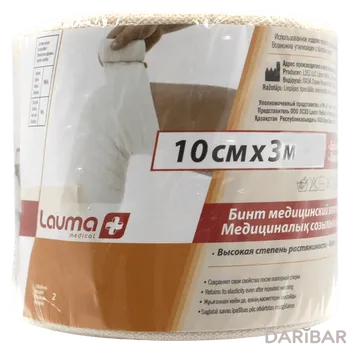 Бинт 3мх10 см эластичный /модель 2/ лаума