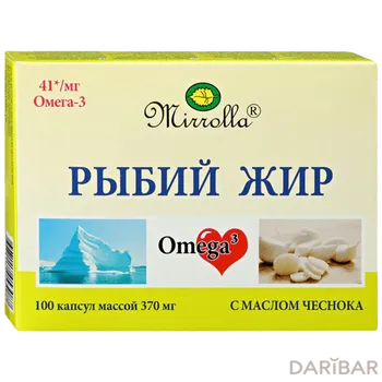 Рыб жир омега-3 с чесн 0,37 г № 100