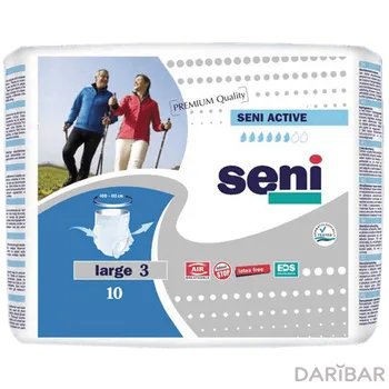 Трусики урологические Seni Active Large размер№3 10 шт/активный образ жизни